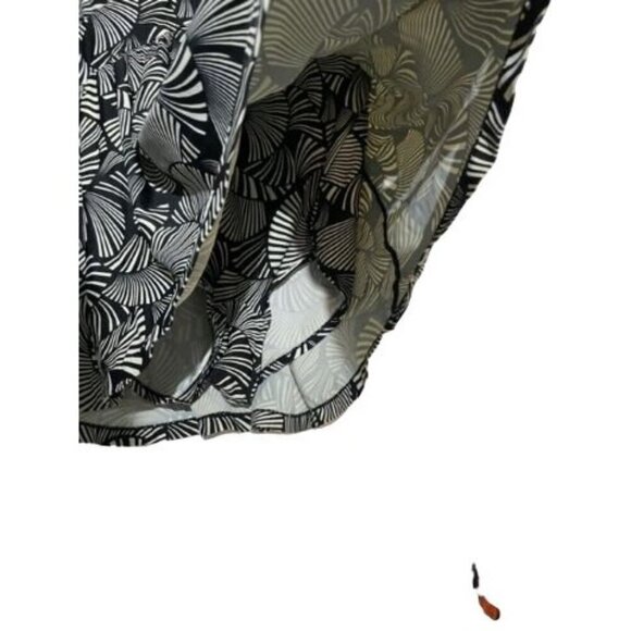 Azul Women's One Piece Bathing Suit Dress Style Black & White Seashells Size 18 - Picture 3 of 8